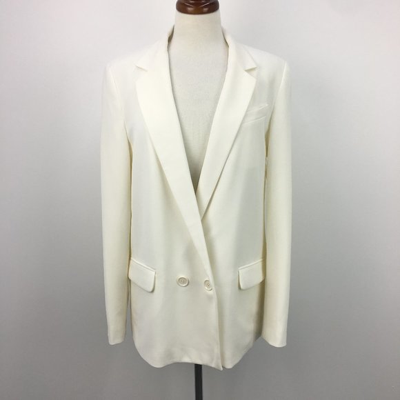 Express White Double Breasted Blazer Jacket - Picture 1 of 9